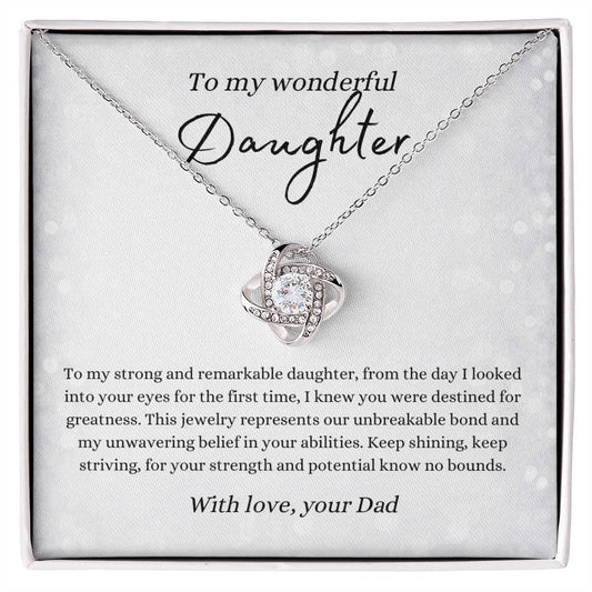 Love Knot Necklace for Daughter | From Dad